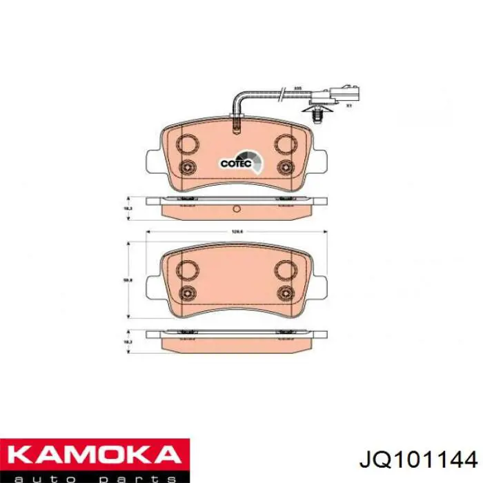 Задні гальмівні колодки Kamoka JQ101144 ціна, від 21.13 USD