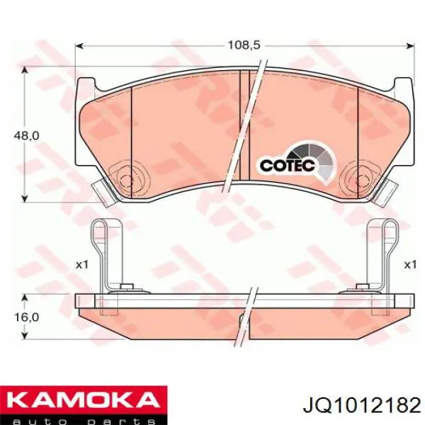 Гальмівні колодки Kamoka JQ1012182 ціна, від 21.93 USD