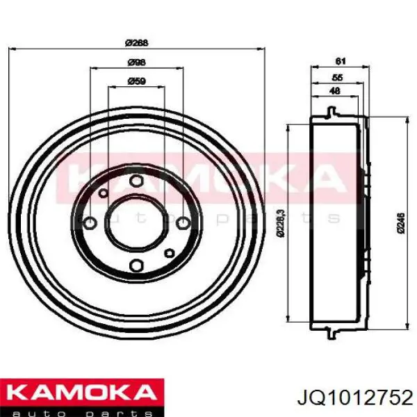 Колодки гальмівні передні, дискові JQ1012752 Kamoka