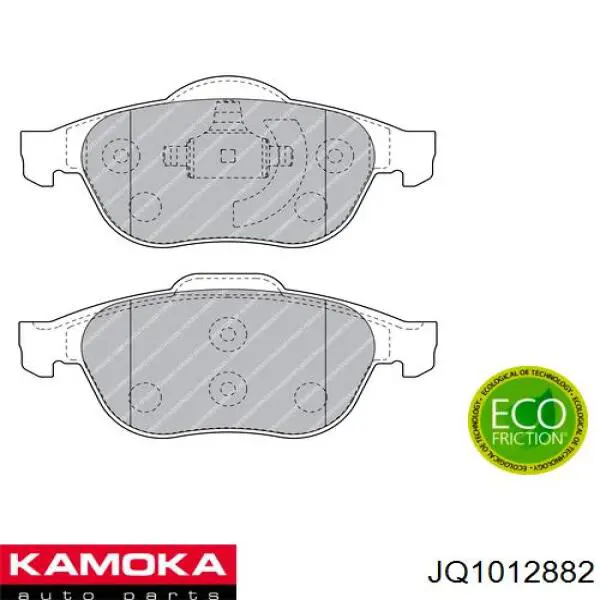 Купити JQ1012882 Kamoka Колодки гальмівні передні, дискові