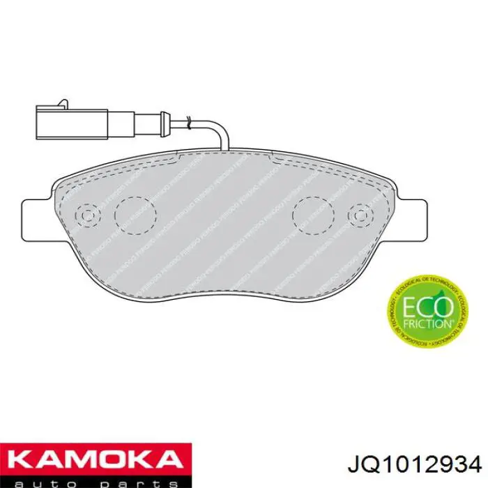 Колодки гальмівні передні, дискові JQ1012934 Kamoka