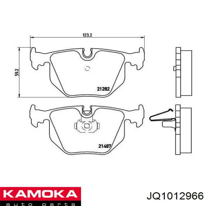Задні гальмівні колодки Kamoka JQ1012966 ціна, від 16.63 USD