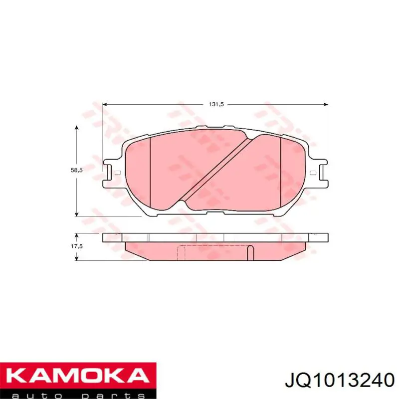 JQ1013240 Kamoka Передні гальмівні колодки