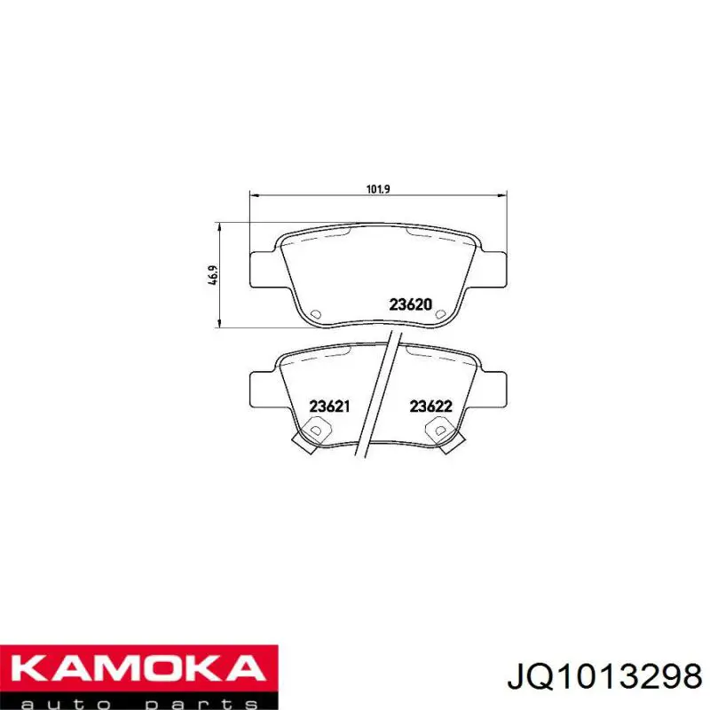 Задні гальмівні колодки Kamoka JQ1013298 ціна, від 14.44 USD
