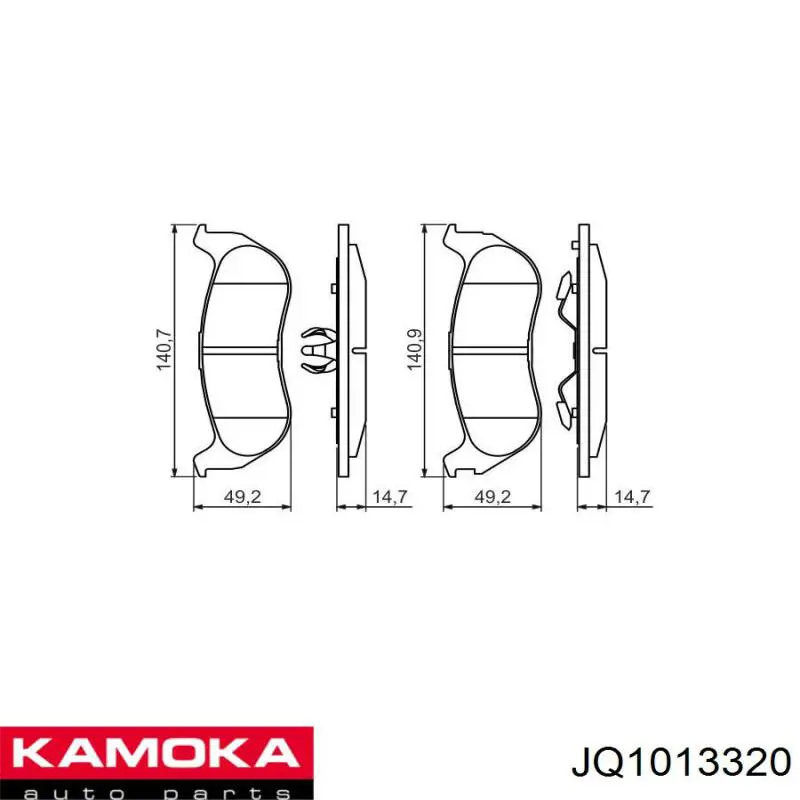 Задні гальмівні колодки Kamoka JQ1013320 ціна, від 22.35 USD