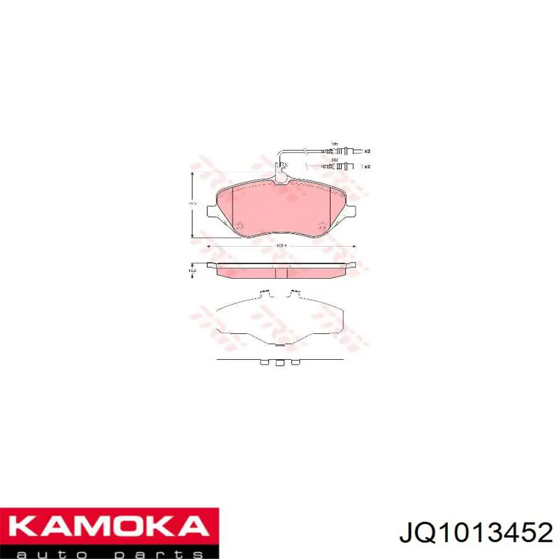 Купити JQ1013452 Kamoka Колодки гальмівні передні, дискові