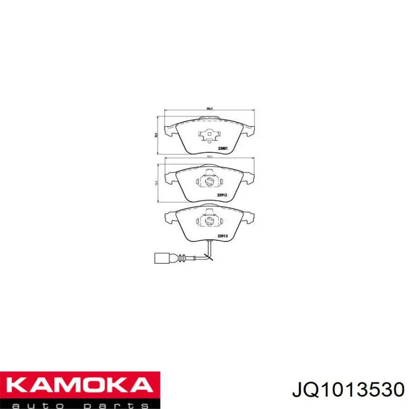 Купити JQ1013530 Kamoka Колодки гальмівні передні, дискові