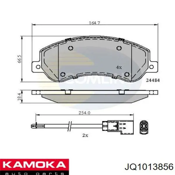 Гальмівні колодки Kamoka JQ1013856 ціна, від 25.93 USD