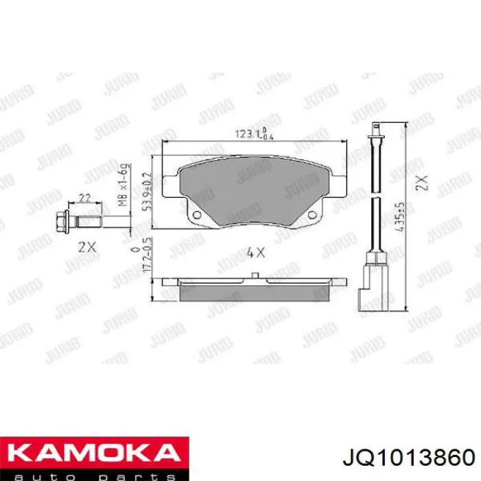 Задні гальмівні колодки Kamoka JQ1013860 ціна, від 19.38 USD