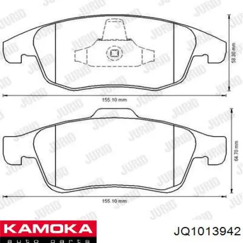 Купити JQ1013942 Kamoka Колодки гальмівні передні, дискові
