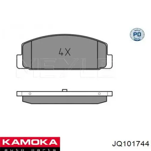 Купити JQ101744 Kamoka Задні колодки