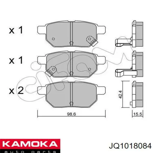 Купити JQ1018084 Kamoka Задні колодки