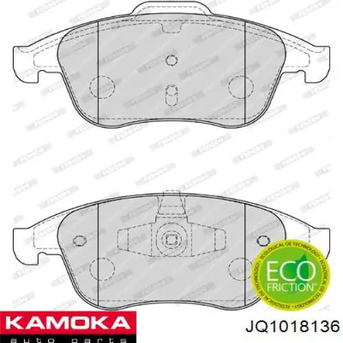 Передні тормозні колодки JQ1018136 Kamoka