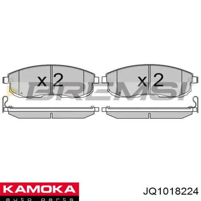 Гальмівні колодки Kamoka JQ1018224 ціна, від 18.32 USD