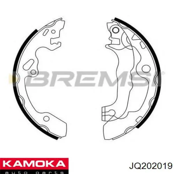 Колодки гальмові задні, барабанні Kamoka JQ202019 ціна, від 17.84 USD