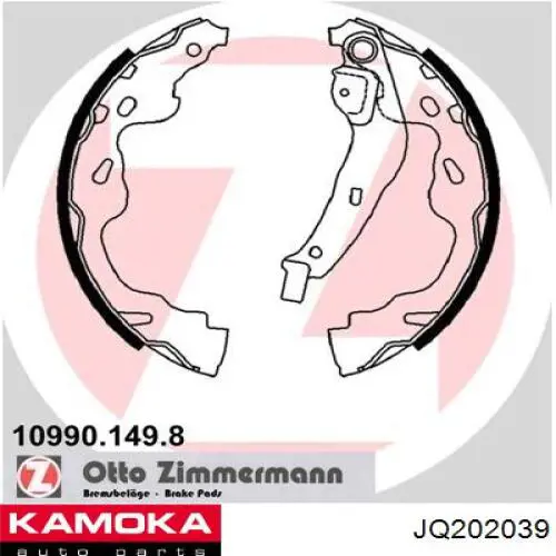 Колодки гальмові задні, барабанні Kamoka JQ202039 ціна, від 16.74 USD