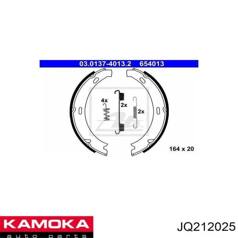 Купити JQ212025 Kamoka Гальмівні колодки гальма стоянки