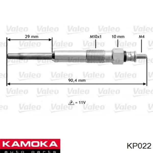 Свіча накалу Kamoka KP022 ціна, від 5.50 USD