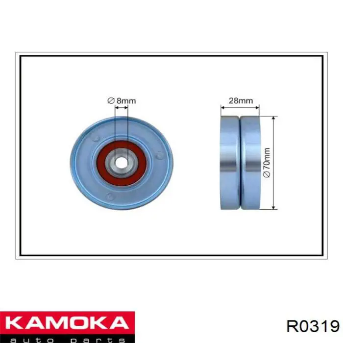 Ролик натягувача приводного ременя Kamoka R0319