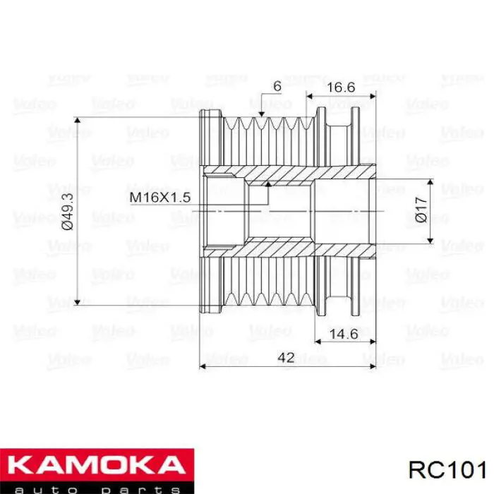 RC101 Kamoka шків генератора