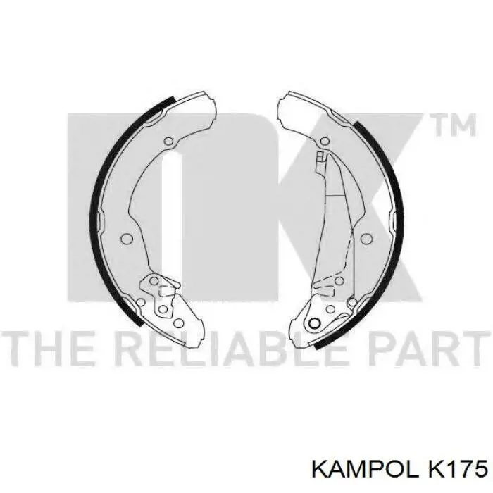 Купити K175 Kampol Колодки гальмові задні, барабанні