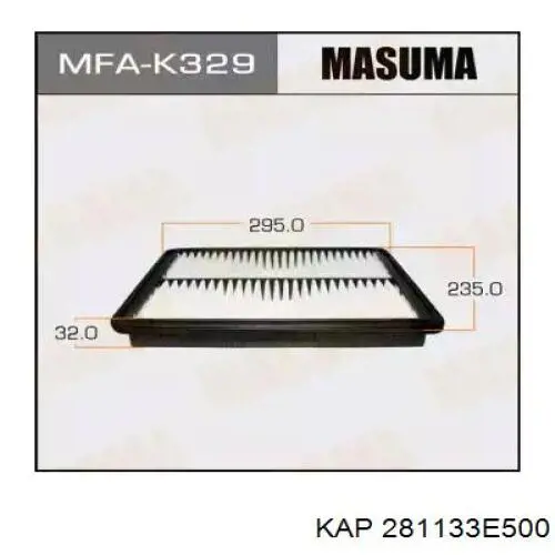 Елемент повітряного фільтра KAP 281133E500 ціна, від 7.05 USD
