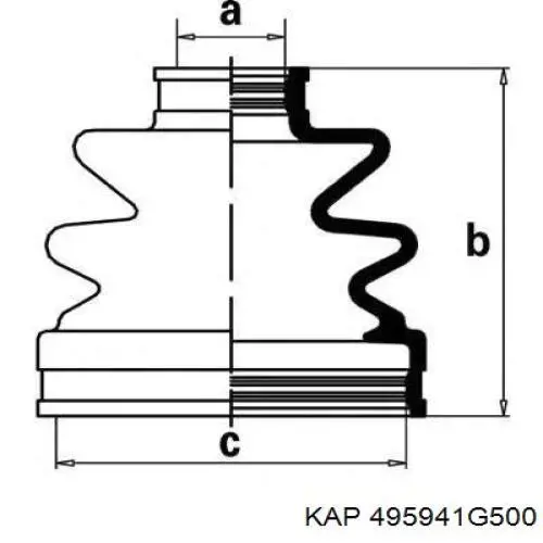Купити 495941G500 KAP Пильник шарніра приводу