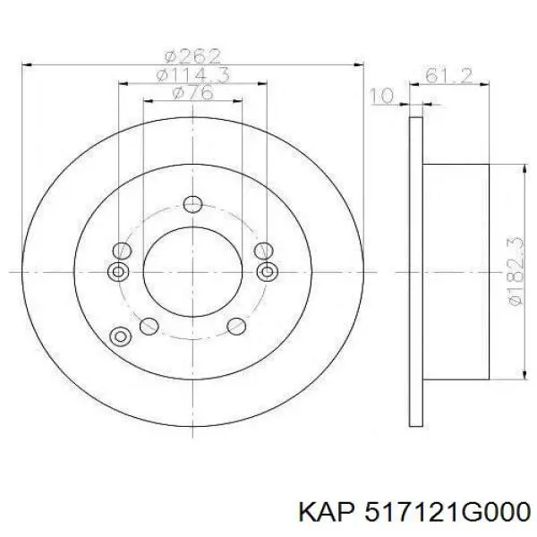 Гальмівні диски передні 517121G000 KAP