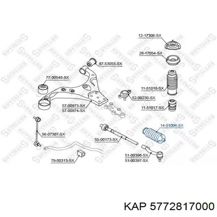 Пильник рейки KAP 5772817000