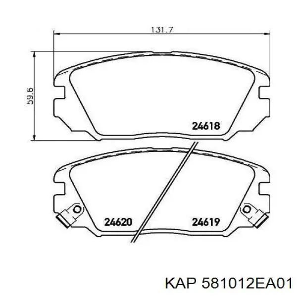 Гальмівні колодки KAP 581012EA01 ціна, від 16.65 USD