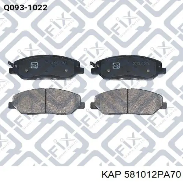 Тормозні колодки KAP 581012PA70