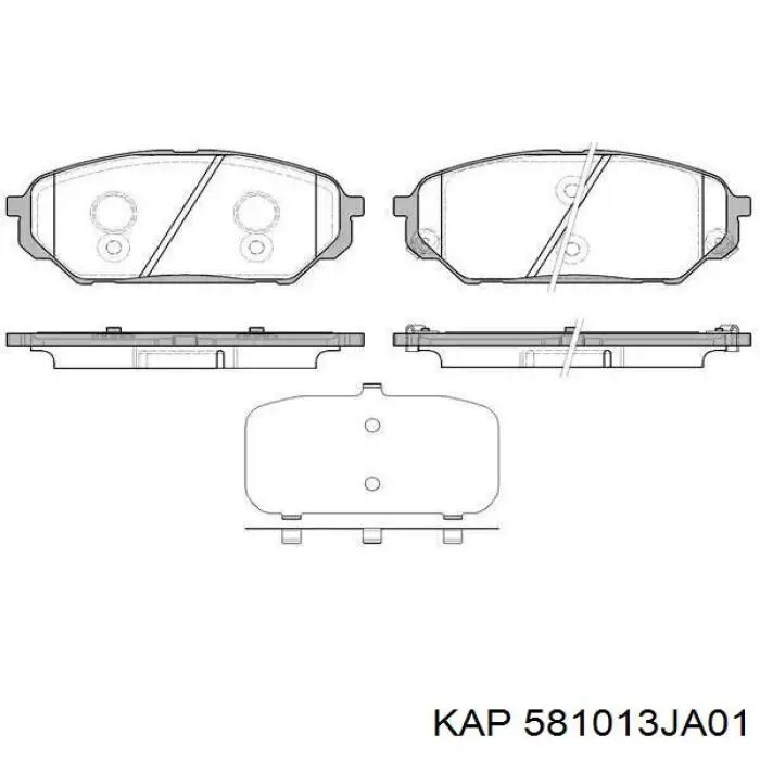 Колодки гальмівні передні, дискові 581013JA01 KAP