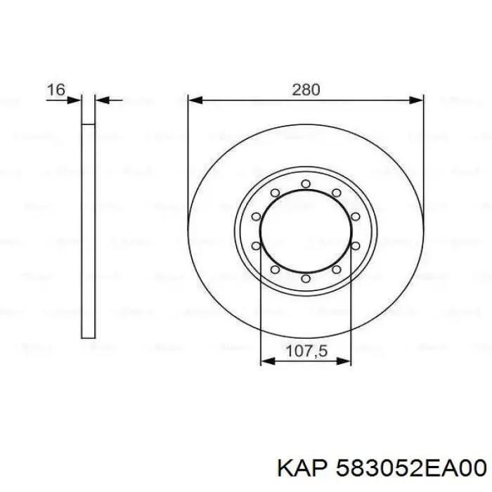 Колодки гальмові задні, барабанні 583052EA00 KAP