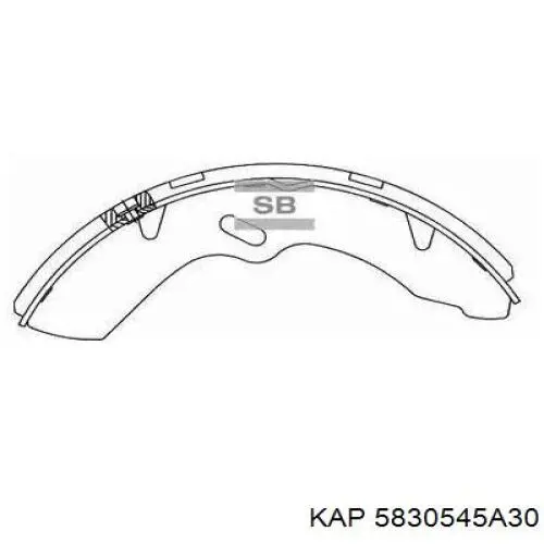 5830545A30 KAP Колодки гальмівні задні, барабанні