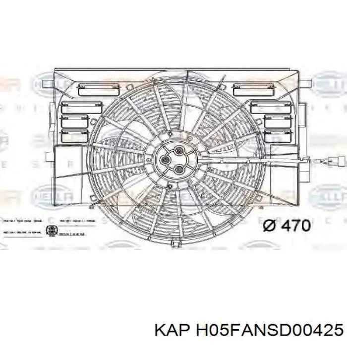 Дифузор (кожух) радіатора охолодження H05FANSD00425 KAP