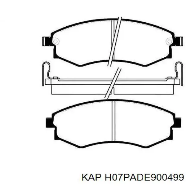 Колодки гальмівні передні, дискові H07PADE900499 KAP