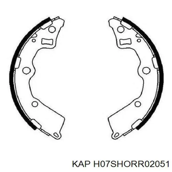 Колодки гальмові задні, барабанні H07SHORR02051 KAP