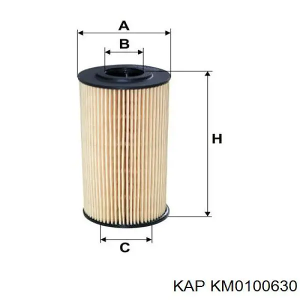 Масляний фільтр двигуна KAP KM0100630 ціна, від 4.68 USD