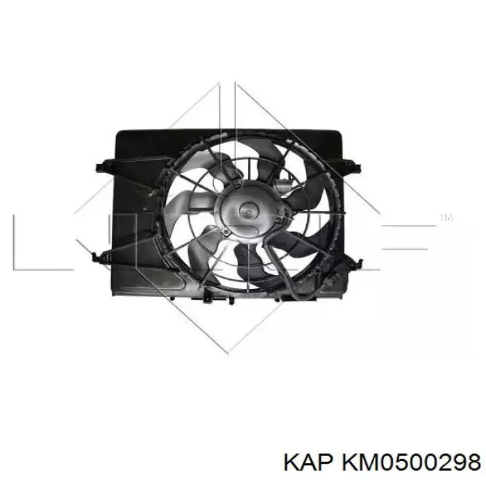 KM0500298 KAP Дифузор радіатора охолодження, в зборі з мотором і крильчаткою