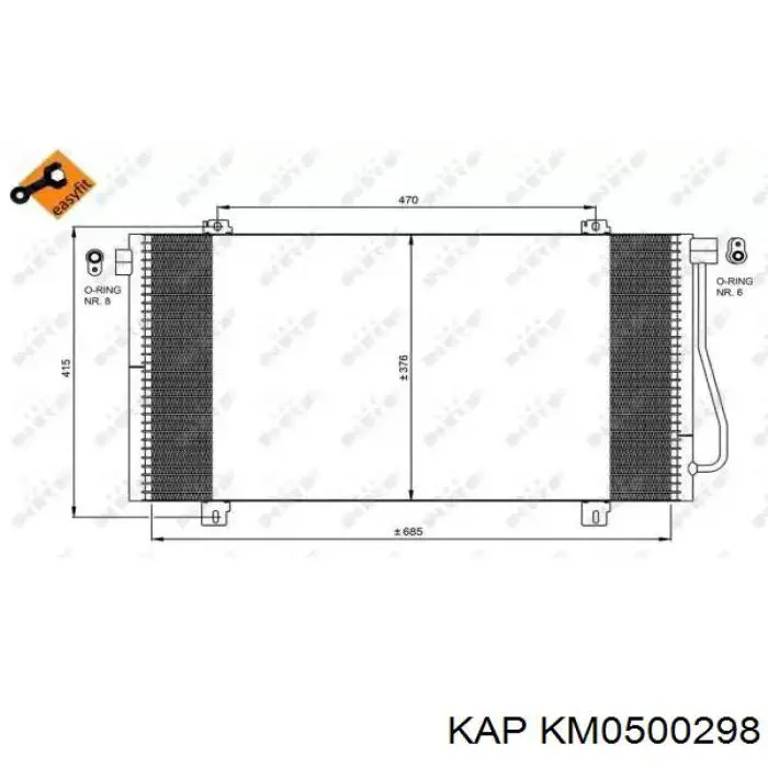 Дифузор радіатора охолодження, в зборі з двигуном і крильчаткою KAP KM0500298 ціна, від 72.04 USD