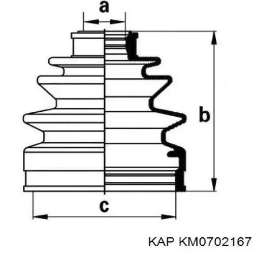 Купити KM0702167 KAP Пильник шарніра приводу