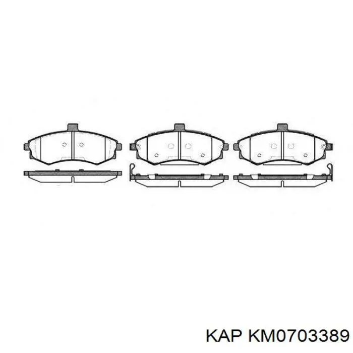 Колодки гальмові задні, дискові KM0703389 KAP