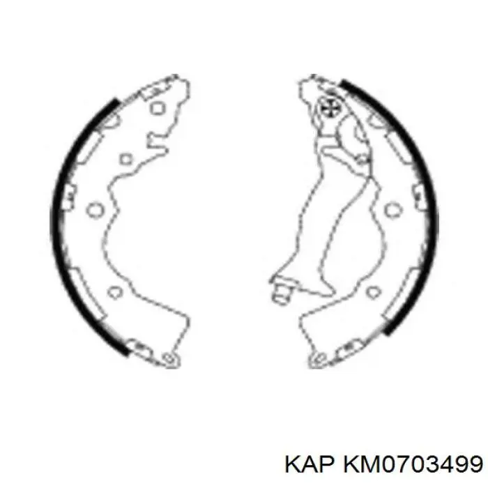 Колодки ручника / стоянкового гальма KAP KM0703499 ціна, від 22.36 USD