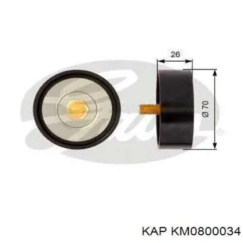 Ролик приводного ременя, паразитний KAP KM0800034 ціна, від 12.91 USD