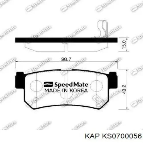 KS0700056 KAP Колодки гальмівні задні, дискові