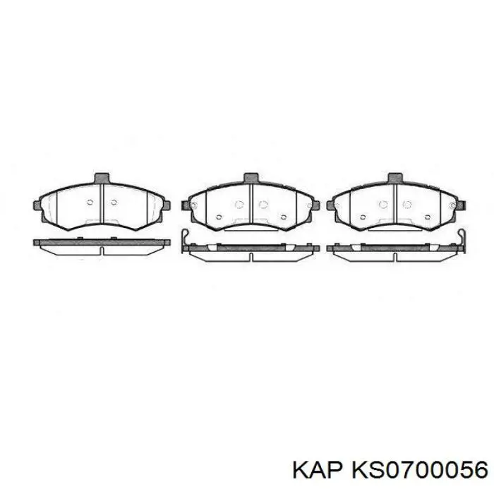 Колодки гальмові задні, дискові KS0700056 KAP