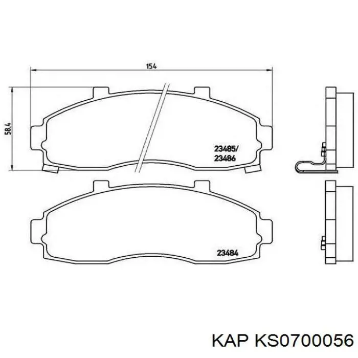 Купити KS0700056 KAP Задні колодки