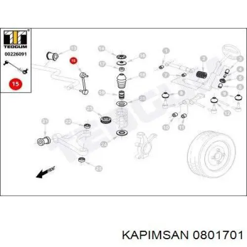 Амортизаційна стійка Kapimsan 0801701 ціна, від 7.91 USD