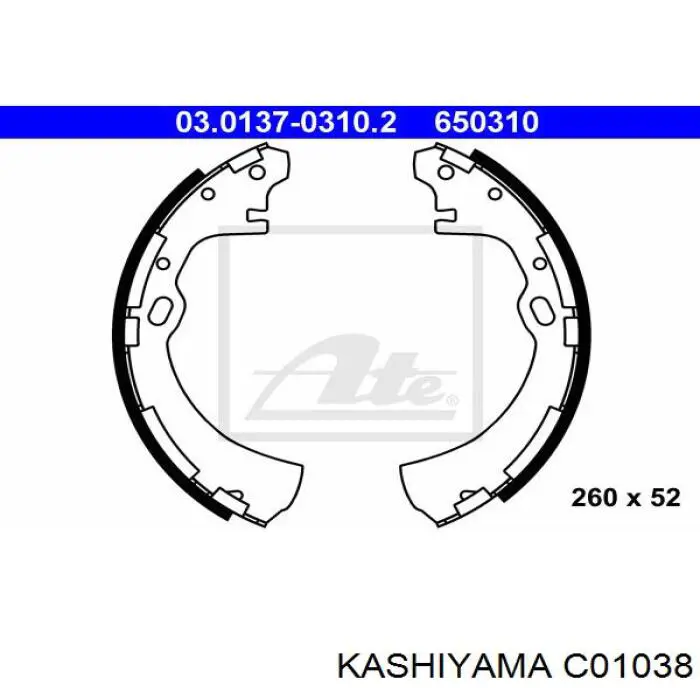 Колодки гальмові задні, барабанні Kashiyama C01038 ціна, від 31.71 USD