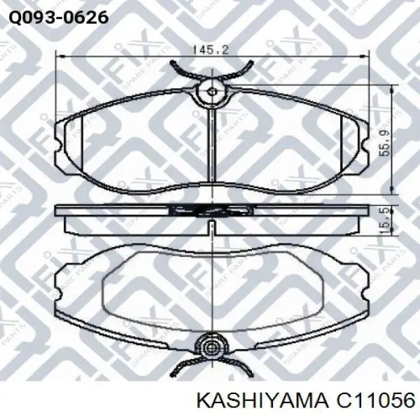 Купити C11056 Kashiyama Колодки гальмівні передні, дискові